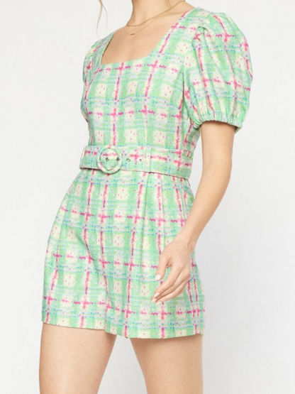 BENNETT PLAID ROMPER