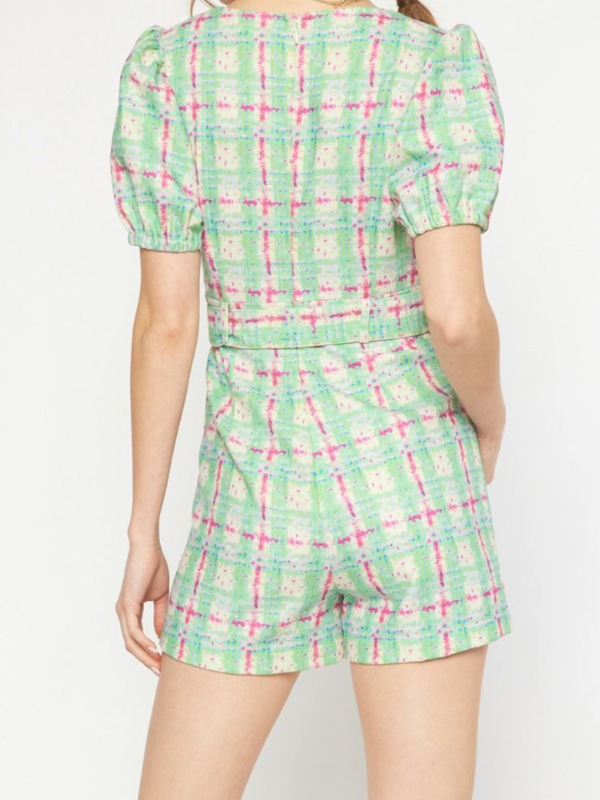 BENNETT PLAID ROMPER