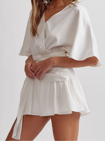 CARTER V-NECK MINI DRESS/SKORT