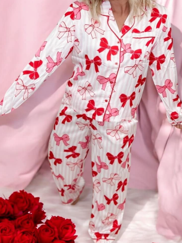 Pink & Red Ribbon PJ Set