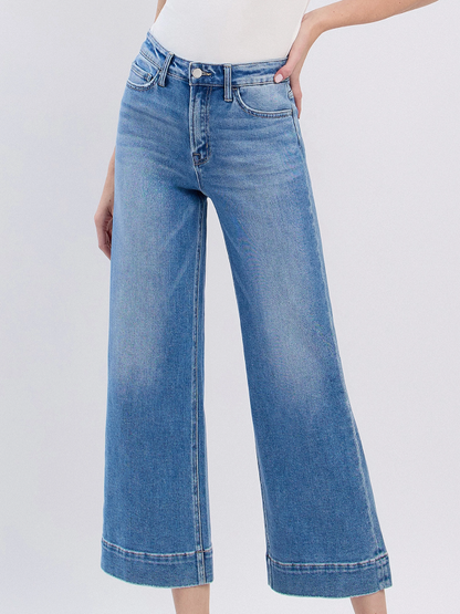 Onsite High Rise Wide Leg Crop Jeans
