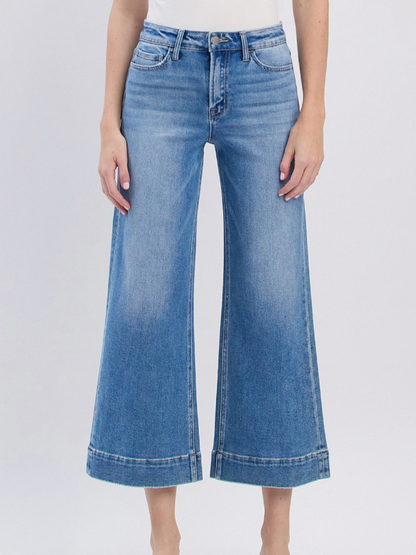 Onsite High Rise Wide Leg Crop Jeans