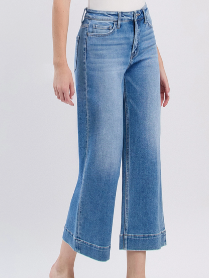 Onsite High Rise Wide Leg Crop Jeans