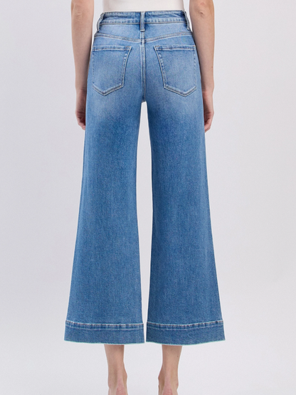 Onsite High Rise Wide Leg Crop Jeans