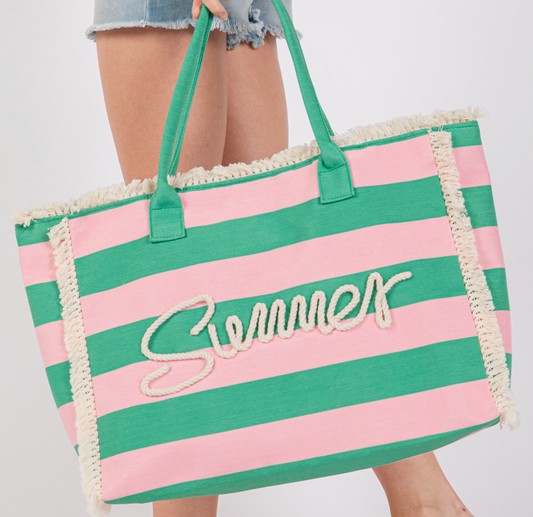 Striped Tote Bag