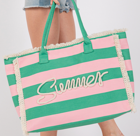 Striped Tote Bag
