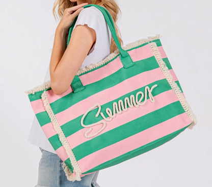 Striped Tote Bag