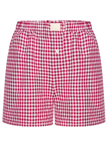 Gingham High Waist Boxer Shorts