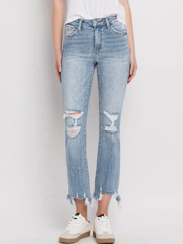 Handy High Rise Crop Flare Jeans