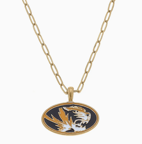 Missouri Tigers Enamel Pendant Necklace