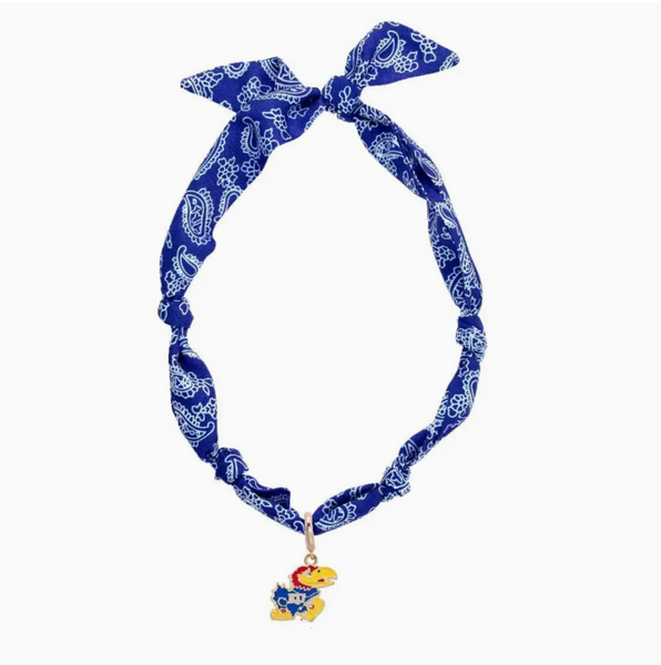 Kansas Jayhawks Bandana Scarf Necklace