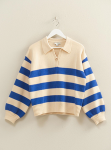 Campbell Striped Polo Collar Sweater