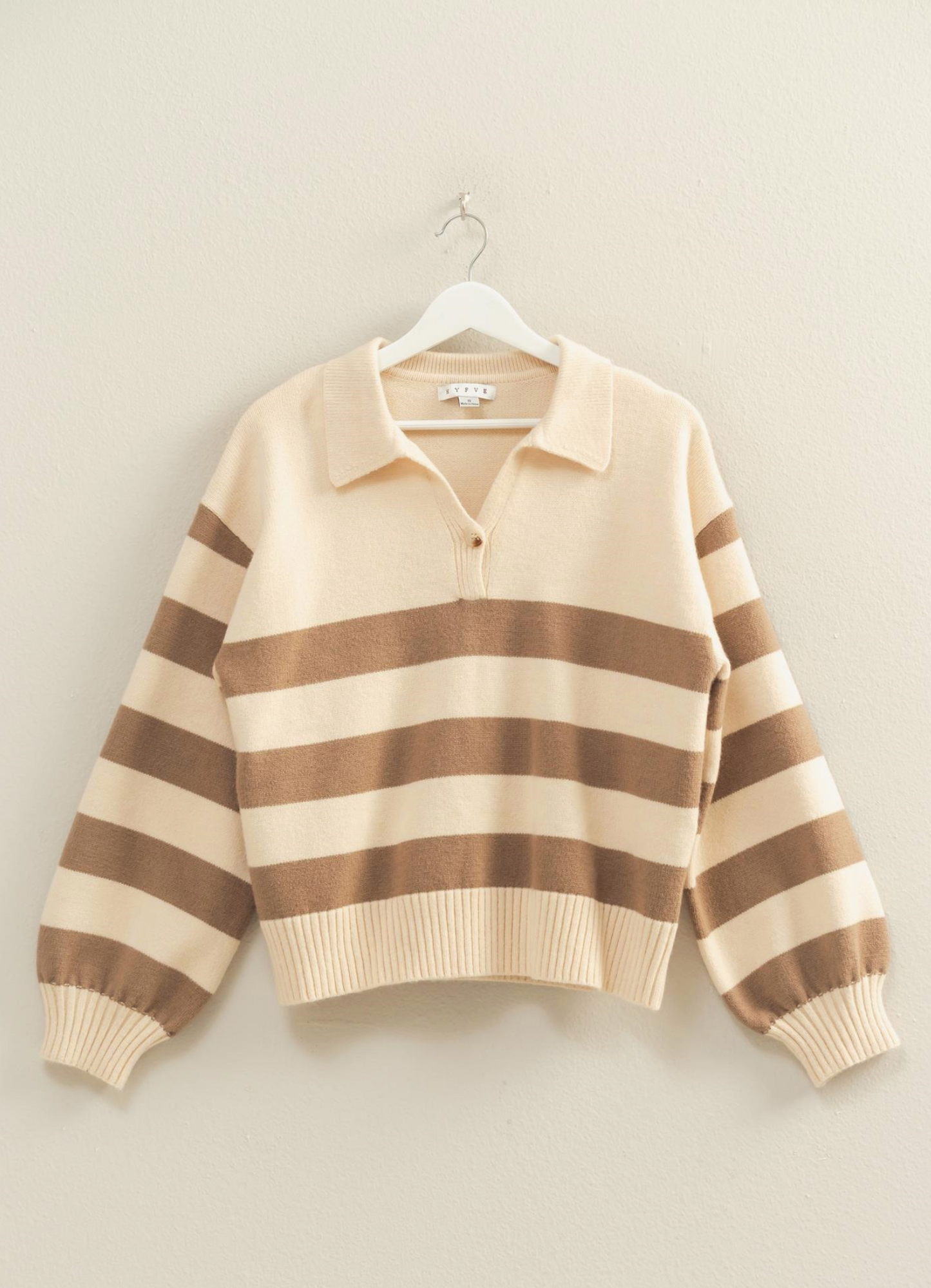 Campbell Striped Polo Collar Sweater