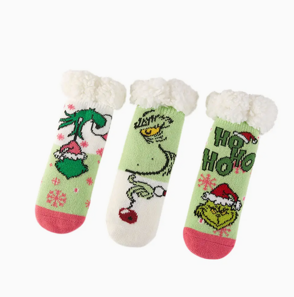 Grinch Slipper Socks