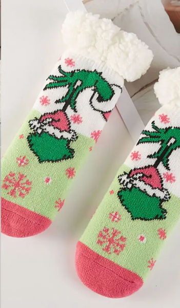 Grinch Slipper Socks