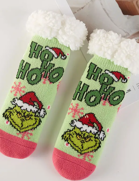 Grinch Slipper Socks
