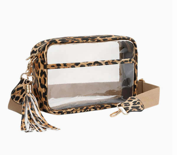 Leopard Clear Crossbody Bag