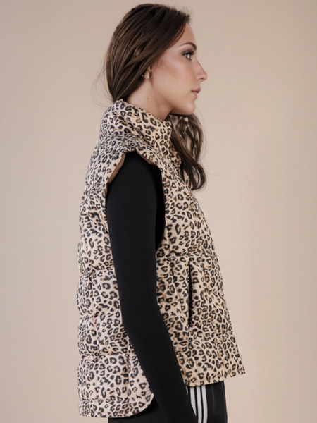 Felicity Leopard Puffer Vest