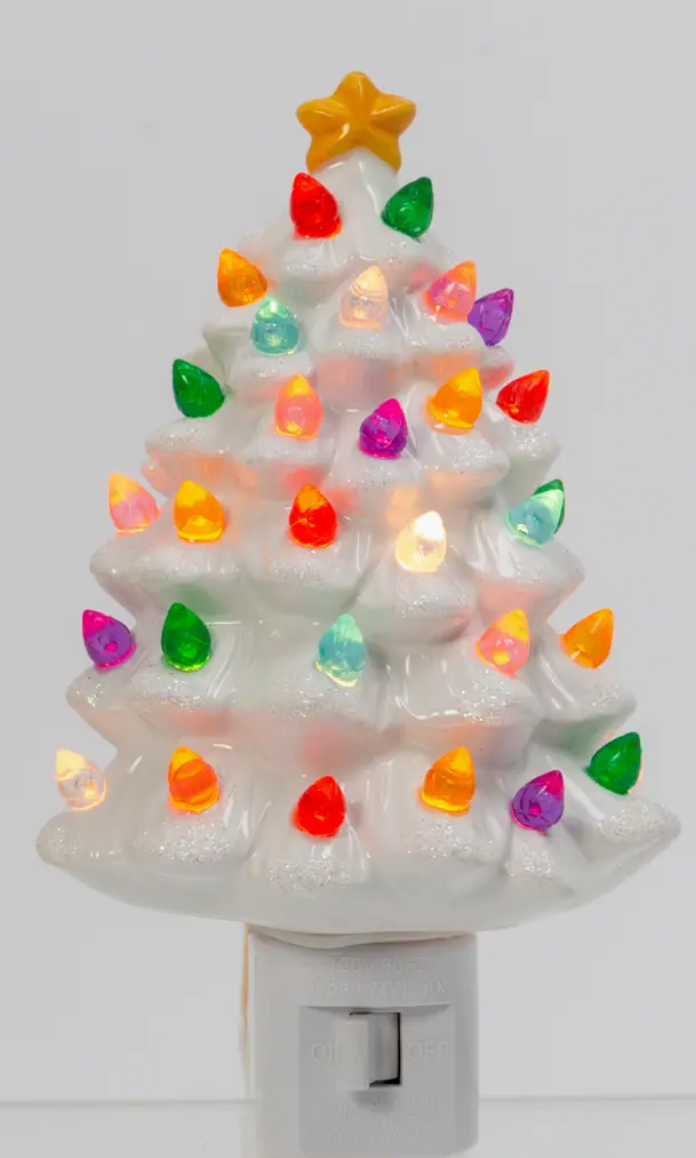 Vintage Christmas Tree Night Light