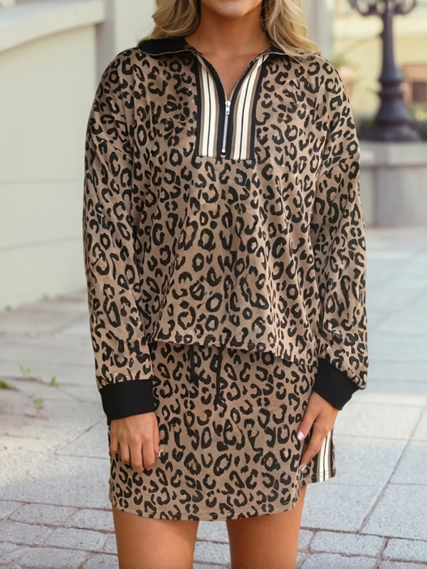 Morgan Leopard Mini Skirt Set