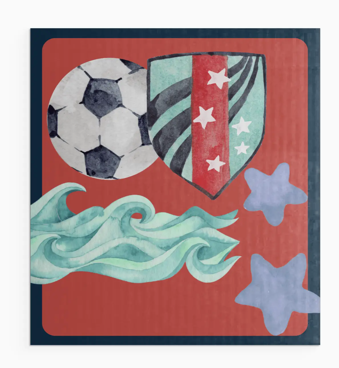 KC Soccer Swedish Dishcloth