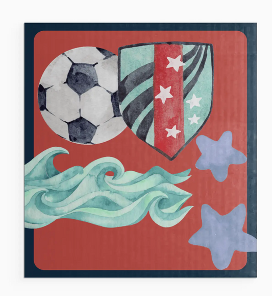KC Soccer Swedish Dishcloth