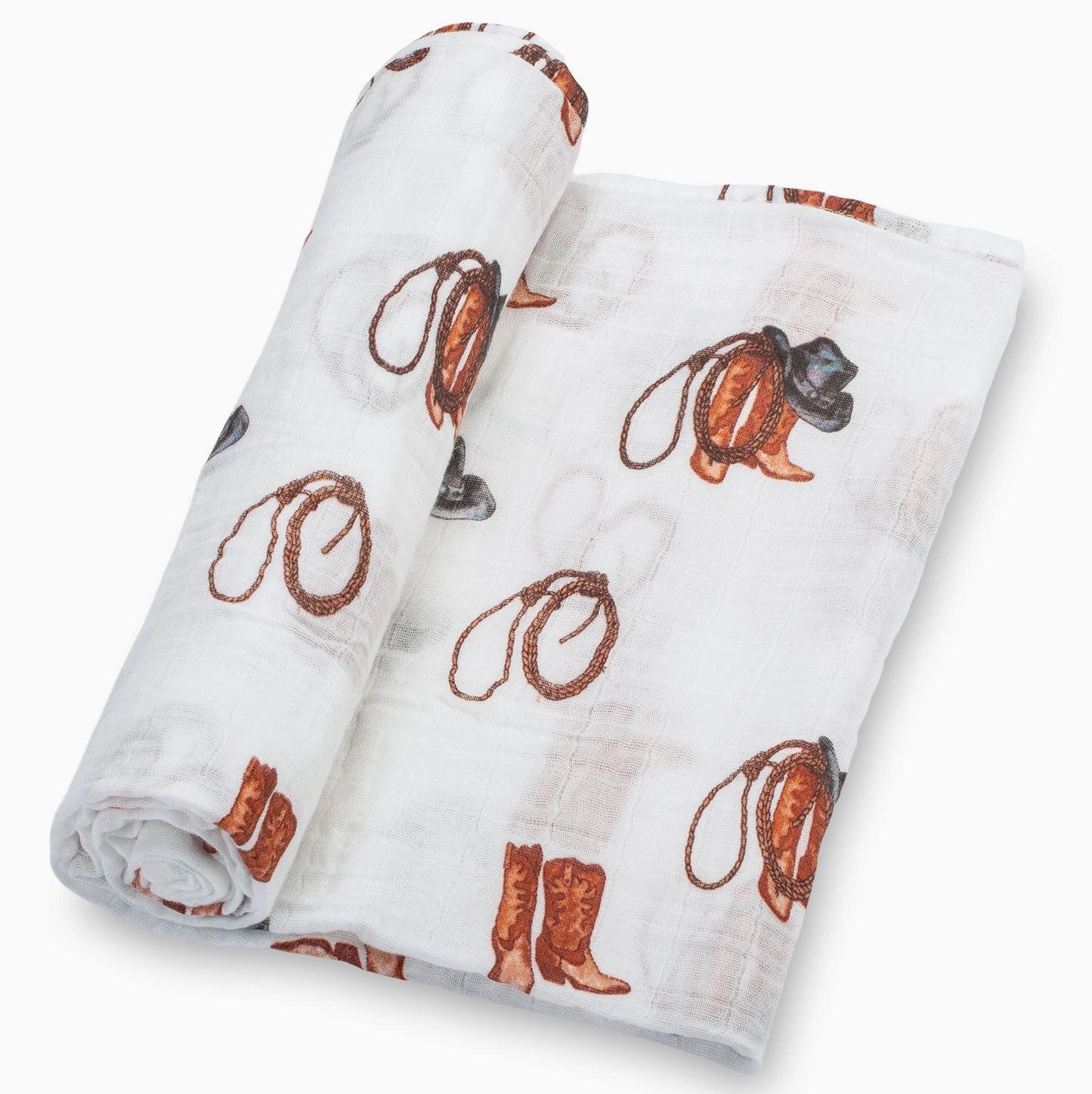 Life is Better in Boots Muslin Swaddle Blanket