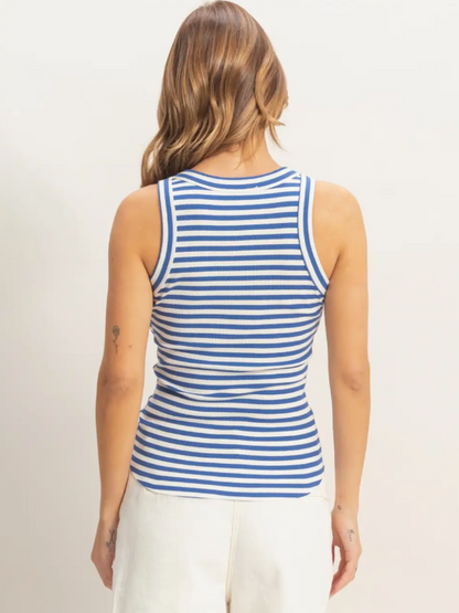 Maren Striped Ribbed Racerback Tank