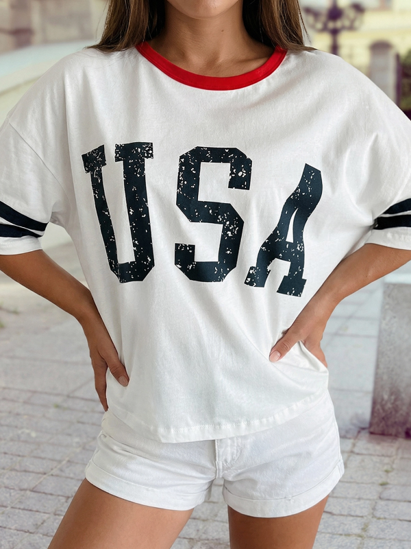 USA Varsity Stripe Tee