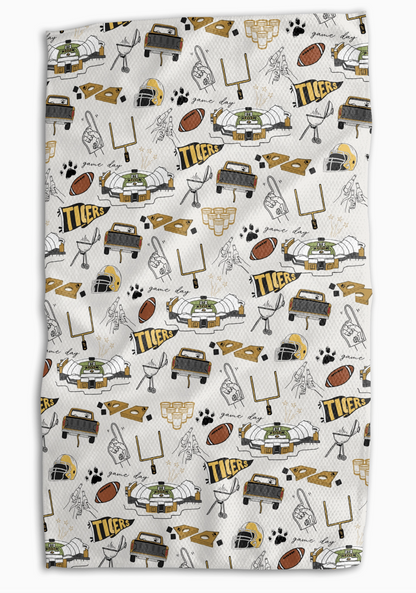 Game Day Tiger Double Sided Tea Towel