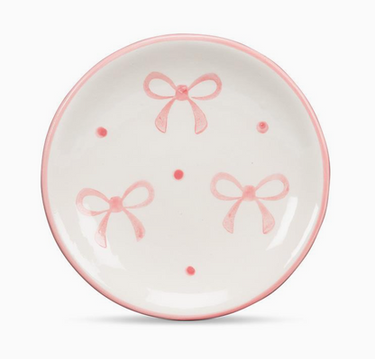Pink Bows Trinket Dish