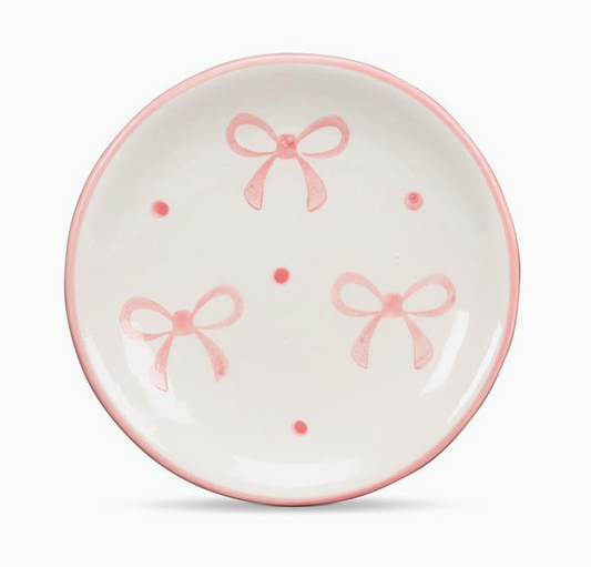Pink Bows Trinket Dish