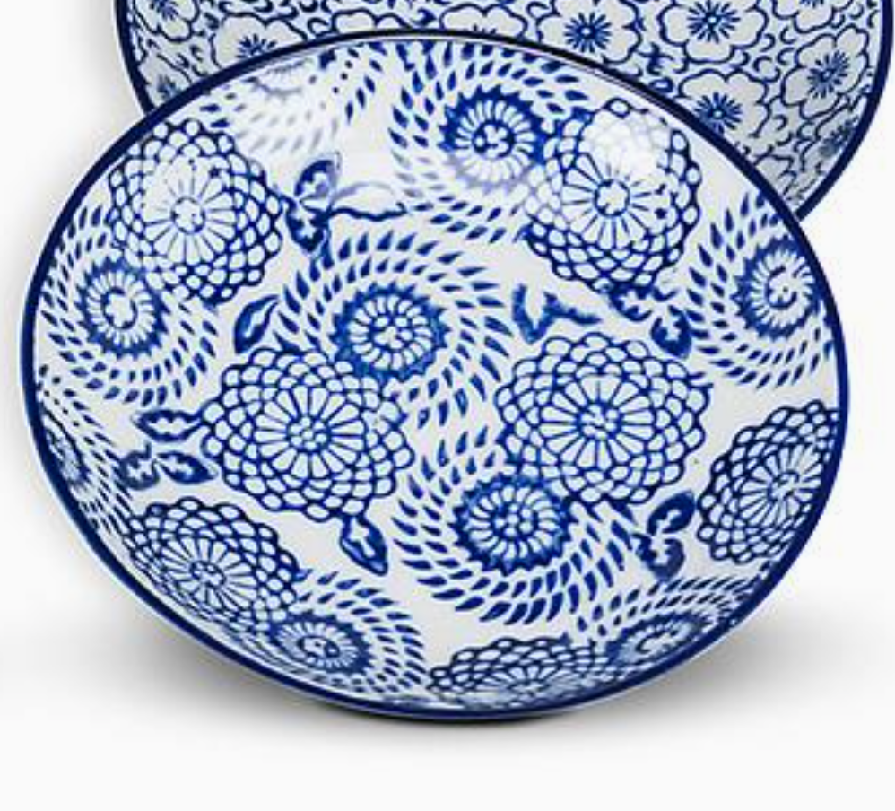 Blue & White Round Dish