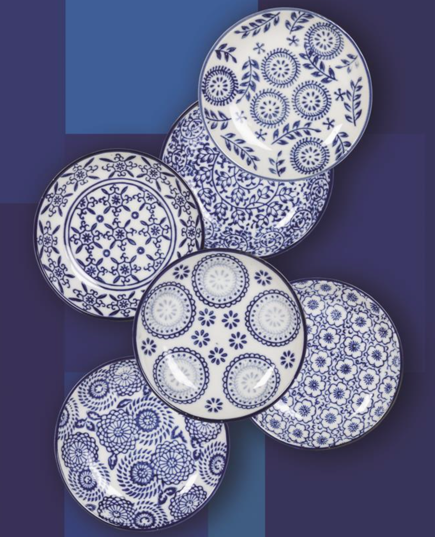 Blue & White Round Dish