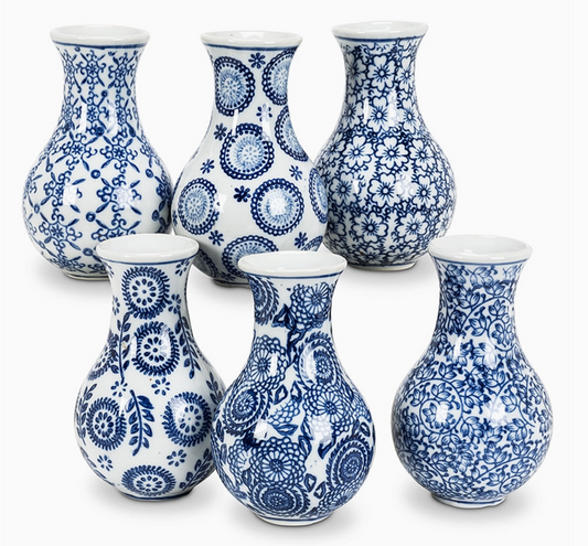 Blue & White Bud Vase