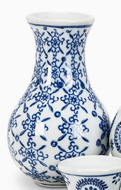 Blue & White Bud Vase