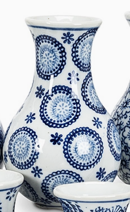 Blue & White Bud Vase