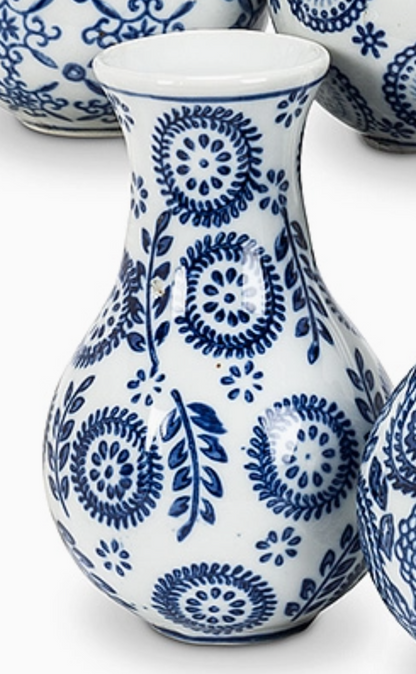 Blue & White Bud Vase
