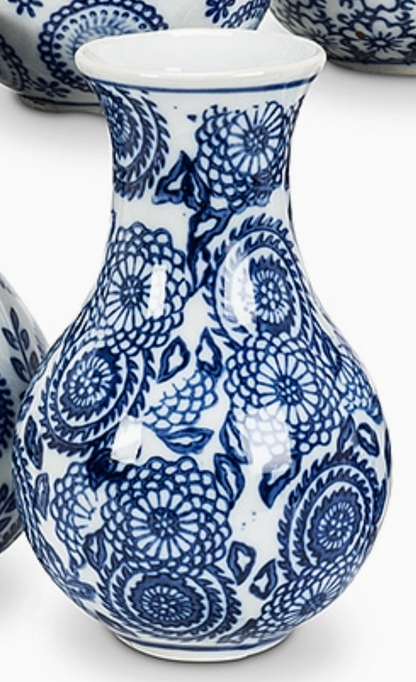 Blue & White Bud Vase