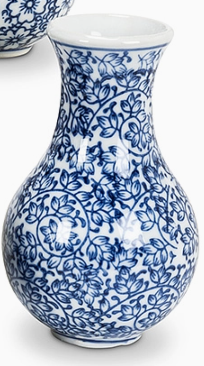 Blue & White Bud Vase