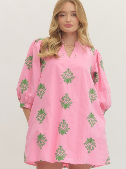 Ivy Embroidered Mini Dress