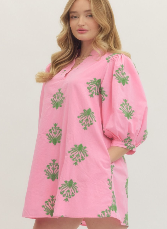 Ivy Embroidered Mini Dress