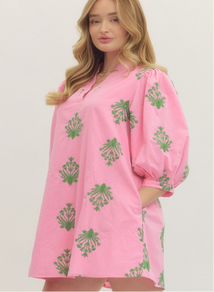 Ivy Embroidered Mini Dress