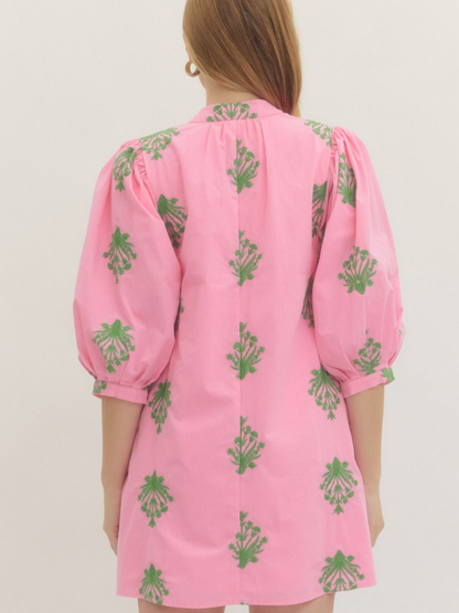 Ivy Embroidered Mini Dress