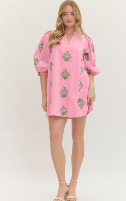 Ivy Embroidered Mini Dress