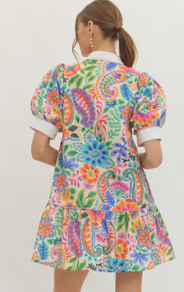 Sophie Printed Mini Dress