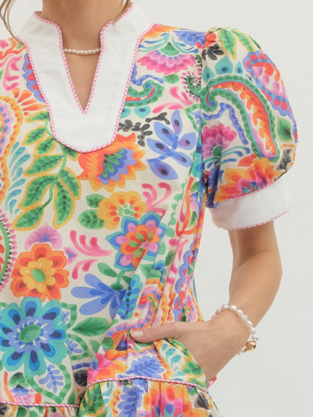 Sophie Printed Mini Dress