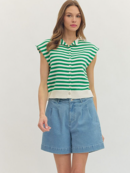 Ella Striped Knit Top