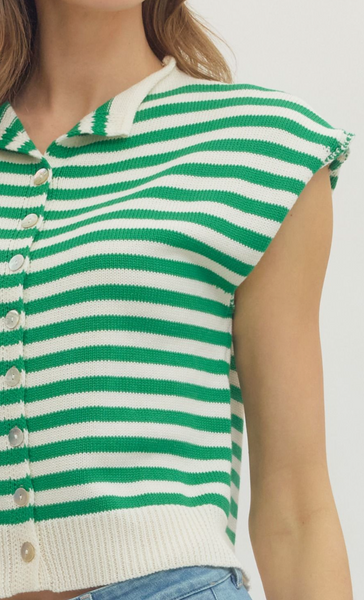 Ella Striped Knit Top