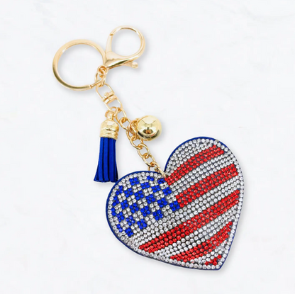Glitzy Rhinestone Keyring